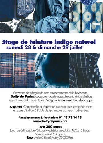 Stage de teinture indigo naturel